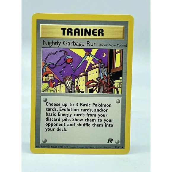 Nightly Garbage Run 77/82 Team Rocket Trainer Pokemon Non Holo Vintage 2000 LP‎ - Picture 1 of 6